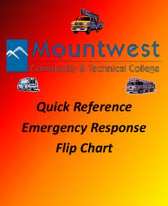 Quick Reference Emergency Response Flip Chart This document is designed as an easy reference to Emergency Response guidelines for Mountwest Community and Technical College