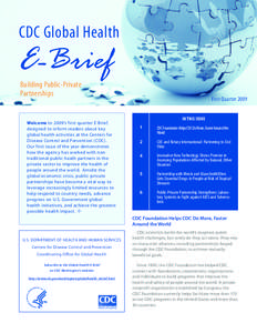 CDC Global Health  E-Brief Building Public-Private Partnerships