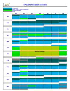 SPS 2012 Operation Schedule User Beamtime Machine Studies or Machine Commissioning Preventive Maintenance Holiday Sun