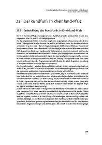 Wirtschaftliche Lage des Rundfunks in Deutschland[removed]: Der Rundfunk in Rheinland-Pfalz