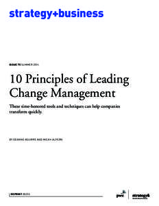 Human resource management / Corporatism / Organizational culture / Change management / Leadership / Informal organization / Jon Katzenbach / Management / Social psychology / Organizational behavior