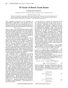 Bessel beam / Integral transforms / Gaussian beam / Bessel function / Bessel / Hypergeometric function / Fourier transform / Mathematical analysis / Laser science / Fourier analysis