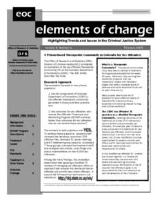 eoc  elements of change Highlighting Trends and Issues in the Criminal Justice System Office of Research & Statistics