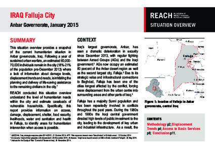IRAQ Falluja City Anbar Governorate, January 2015 SUMMARY  CONTEXT