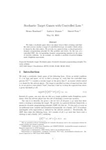 Stochastic Target Games with Controlled Loss