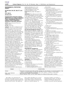 [removed]Federal Register / Vol. 63, No[removed]Monday, May 4, [removed]Rules and Regulations ENVIRONMENTAL PROTECTION AGENCY