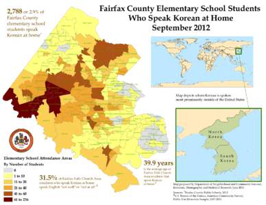 Fairfax County Elementaru School Students Who Speak Korean at Home