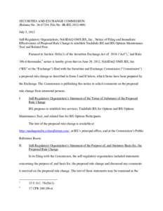 Notice of Filing and Immediate Effectiveness of Proposed Rule Change to establish TradeInfo BX and BX Options Maintenance Tool and Related Fees