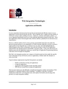 Microsoft Word - Web Integration Overview White Paperdoc