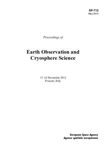 Planetary science / European Space Agency / Earth sciences / Sea ice / Arctic Ocean / Cryosphere / CryoSat / Polar ice packs / Interferometric synthetic aperture radar / Earth / Physical geography / Glaciology