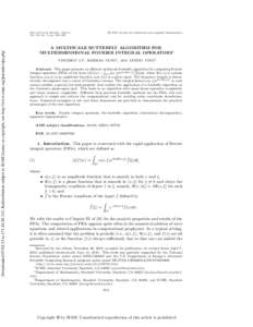 c 2015 Society for Industrial and Applied Mathematics  DownloadedtoRedistribution subject to SIAM license or copyright; see http://www.siam.org/journals/ojsa.php  MULTISCALE MODEL. SIMUL.