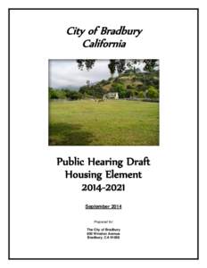City of Bradbury California Public Hearing Draft Housing Element[removed]