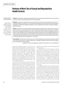 Patterns of Men’s Use of Sexual and Reproductive Health Services
