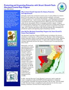 Protecting and Improving Estuaries with Smart Growth Tools: Maryland Coastal Bays Program - July 2008