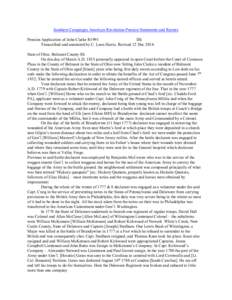 Southern Campaigns American Revolution Pension Statements and Rosters Pension Application of John Clarke R1991 DE Transcribed and annotated by C. Leon Harris. Revised 12 Dec[removed]State of Ohio. Belmont County SS. On thi