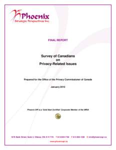 FINAL REPORT  Survey of Canadians on Privacy-Related Issues