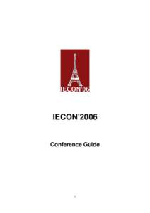 IECON’2006  Conference Guide 1