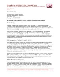 FINANCIAL ACCOUNTING FOUNDATION  401 Merritt 7, P.O. Box 5116, Norwalk, Connecticut[removed] І [removed]Fax: [removed]JOHN J. BRENNAN Chairman