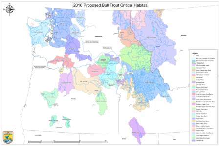 µ  2010 Proposed Bull Trout Critical Habitat Saint Mary River Basin