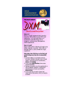 DRUG ENFORCEMENT ADMINISTRATION DXM THE FACTS ABOUT