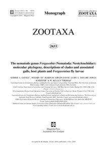 Zootaxa 2633: 1–[removed]www.mapress.com / zootaxa/ Copyright © 2010 · Magnolia Press