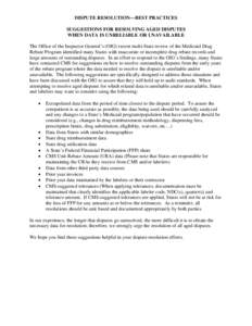 Healthcare reform in the United States / Presidency of Lyndon B. Johnson / Medicaid Drug Rebate Program / United States Department of Health and Human Services / Medicaid / SCRIPT / Dispute resolution / Health / Medicine / Federal assistance in the United States