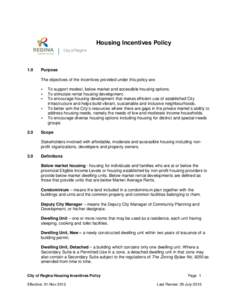 Housing Incentives Policy - FINAL[removed]