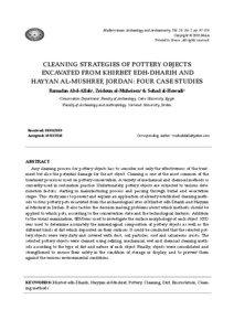 Mediterranean Archaeology and Archaeometry, Vol. 10, No. 2, pp. 97‐110  Copyright © 2010 MAA  Printed in Greece. All rights reserved. 