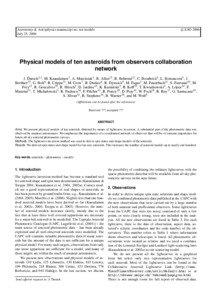 c ESO[removed]Astronomy & Astrophysics manuscript no. ten˙models