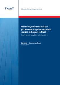 Electric power / Jackgreen / Electrical engineering / Independent Pricing and Regulatory Tribunal of New South Wales / Retail / Electricity market / Electricity retailing / Integral Energy / Call centre / Electric power distribution / Energy / Electromagnetism