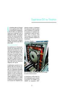 Expérience D∅ au Tévatron  L a deuxième phase du Tevatron et des expériences D∅ et CDF,