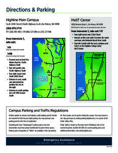 Directions & Parking Highline Main Campus MaST Center  South 240th Street & Pacific Highway South, Des Moines, WA 98198