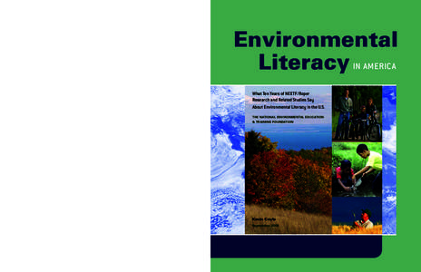 NEETF  Environmental Literacy IN AMERICA  THE NATIONAL ENVIRONMENTAL EDUCATION & TRAINING FOUNDATION