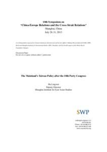 Taiwan / Political status of Taiwan / Consensus / One-China policy / Economic Cooperation Framework Agreement / Taiwan Strait / Chinese reunification / Taiwan independence / Republic of China / Cross-Strait relations / Politics of China / Asia