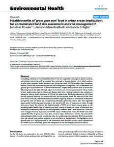 Environmental Health  BioMed Central Open Access