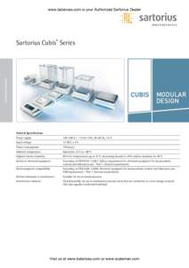 www.balances.com is your Authorized Sartorius Dealer  Laboratory balances Sartorius Cubis® Series