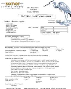 Material Safety Data Sheet Blue Heron Dark Red Stain