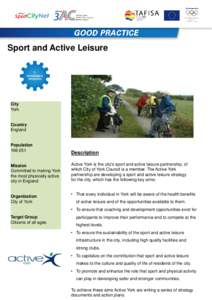 Sport and Active Leisure  City York  Country