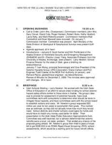 Emergency management / Seismic hazard / Anchorage /  Alaska / Earthquake scenario / Seismic retrofit / Tsunami / Alaska / Earthquake / Earthquake engineering / Civil engineering / Management