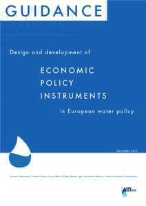 GUIDAN CE De s i g n a nd d eve lo pment o f ECONOMIC POLICY INSTRUMENTS