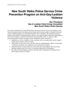 New South Wales Police Service crime prevention program on anti-gay/lesbian violence