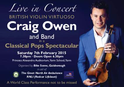Live in Concert BRITISH VIOLIN VIRTUOSO Craig Owen and Band in a
