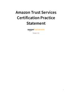 Amazon Trust Services Certification Practice Statement Version