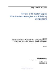 Reporter’s Report  Review of NI Water Capital Procurement Strategies and Efficiency Comparisons