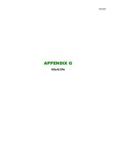 REPORT  APPENDIX G HQs/ILCRs  Table G.1