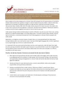 POLICY 2010 UPDATED FEBRUARY 20, 2013 PROVIDE SIMPLIFIED SMALL BUSINESS TRAINING SUPPORT REGARDING THE AGREEMENT ON INTERNAL TRADE (AIT) AND THE TRADE, INVESTMENT AND THE NEW WEST PARTNERSHIP TRADE AGREEMENT (NWPTA)