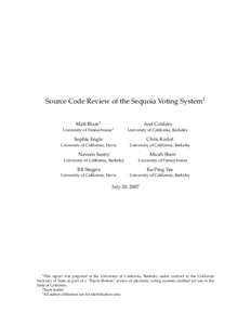 Source Code Review of the Sequoia Voting System
