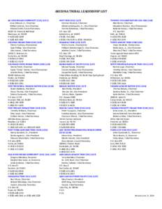 Microsoft Word - Arizona Tribal Leadership PUBLIC List[removed]doc