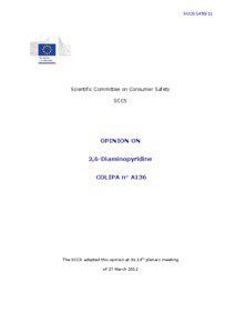 Opinion of the Scientific Committee on Consumer Safety on 2,6-diaminopyridine