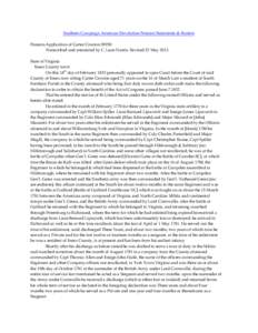 Southern Campaign American Revolution Pension Statements & Rosters Pension Application of Carter Croxton S9250 Transcribed and annotated by C. Leon Harris. Revised 22 May[removed]State of Virginia Essex County towit On thi